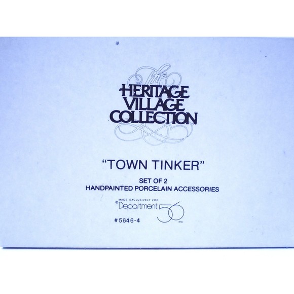 Heritage Village Collection Dept. 56 "Town Tinker" #5646-4 Set of 2 - Picture 14 of 14